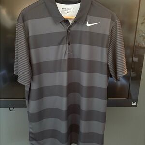 Nike Black and Gray Performance Polo Shirt